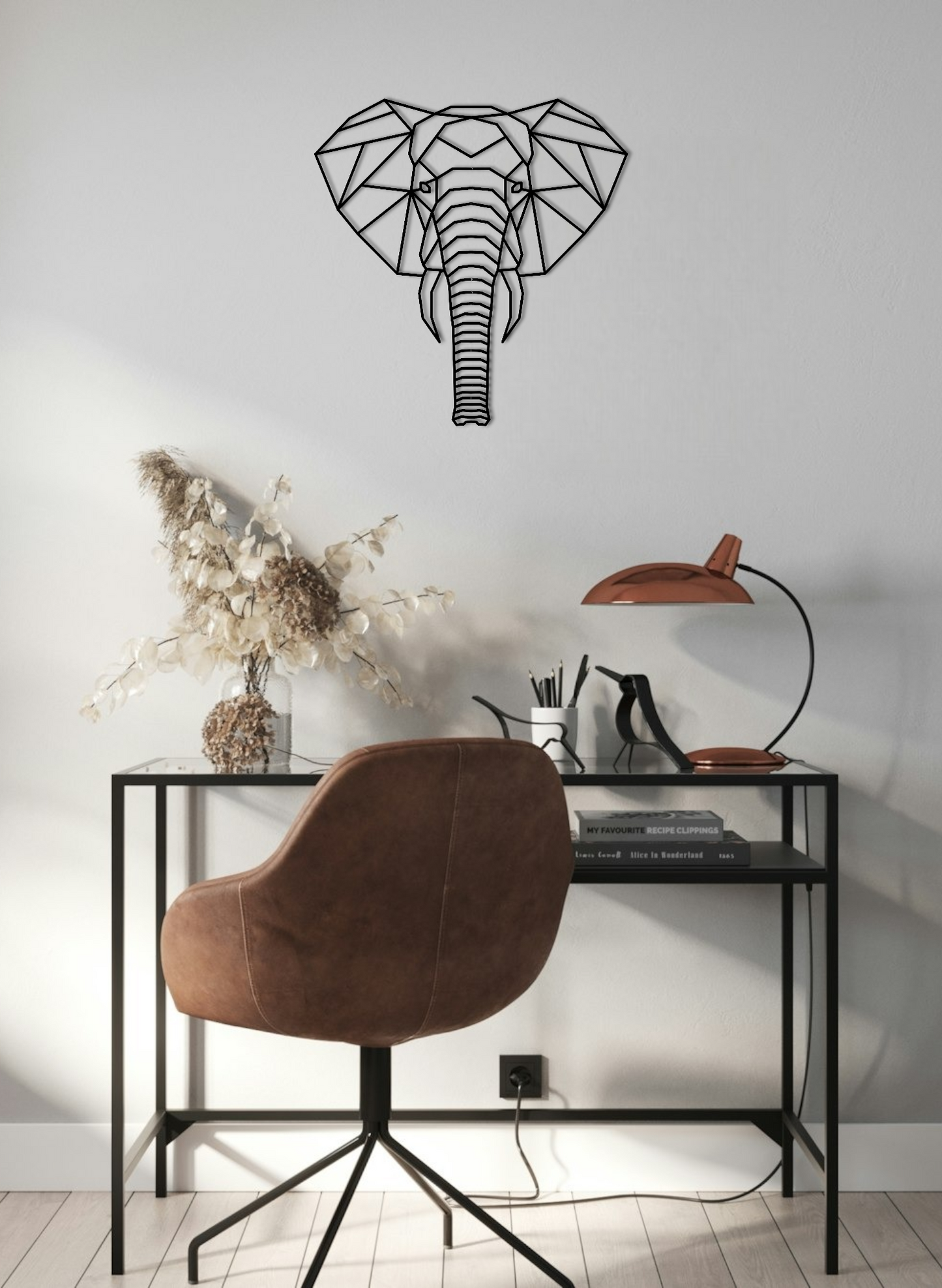 Sagesse de la Nature, Tête d'Éléphant en Décoration Murale