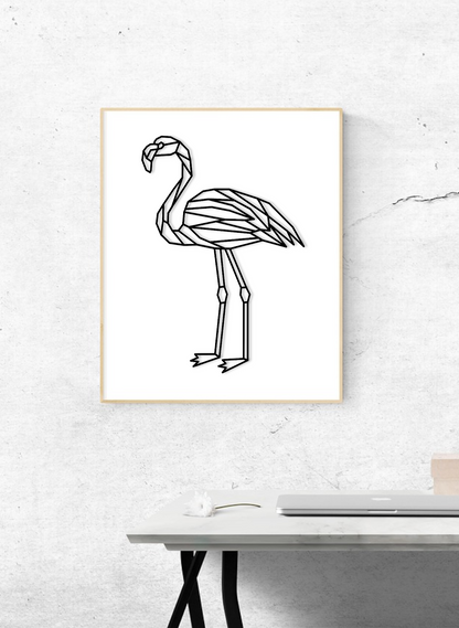 Tropische Charme, Muurdecoratie Flamingo